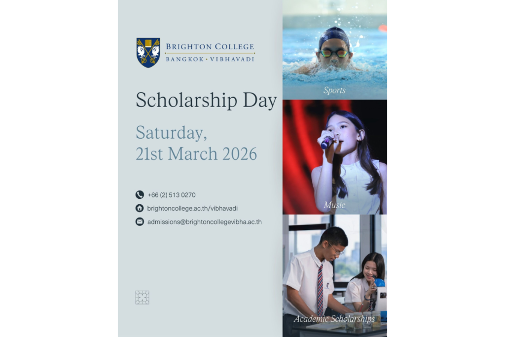 Brighton College Bangkok Vibhavadi Announces 2026 Scholarship Opportunities and Open House Events